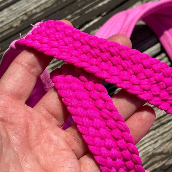 Marilyn Monroe One Piece Swimsuit Womens Medium Pink Braided Pool Beach Barbie - Picture 5 of 13